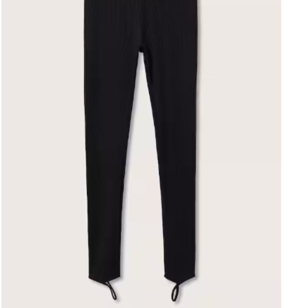 Mango Size Small Ribbed Leggings NWT